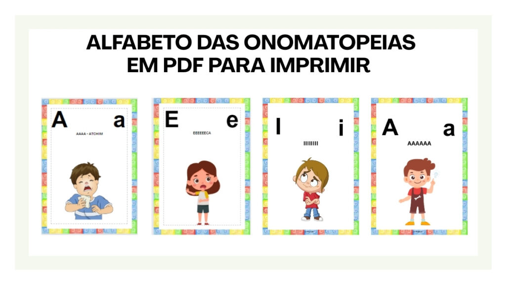 Alfabeto das Onomatopeias em PDF para Imprimir