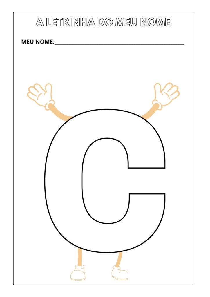 A atividade com a letrinha do nome
