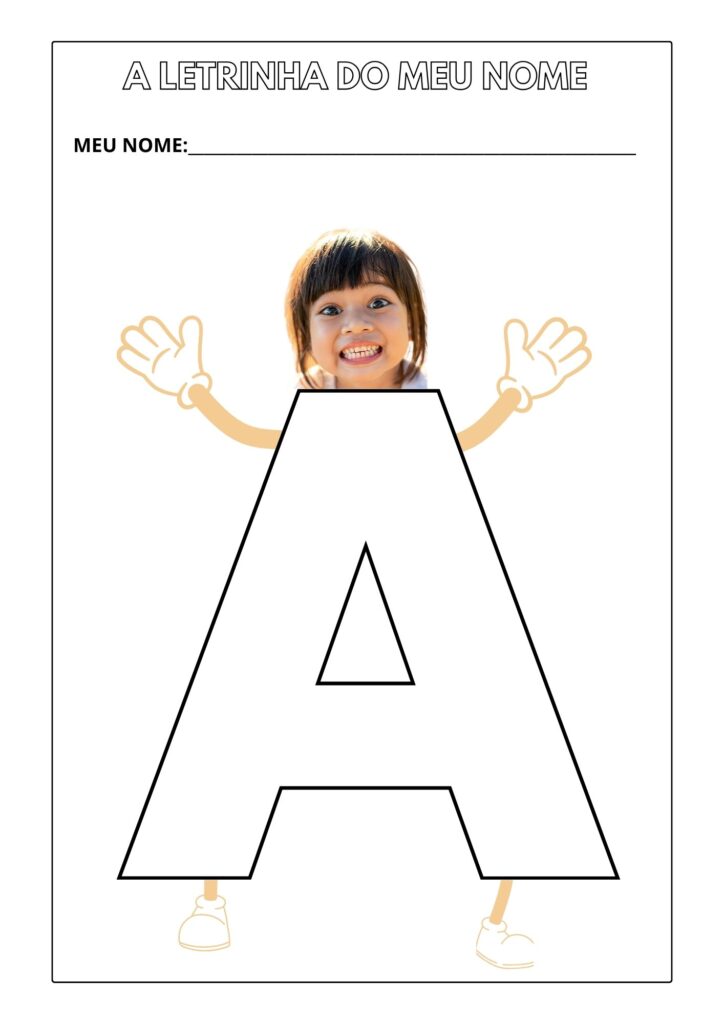 A atividade com a letrinha do nome