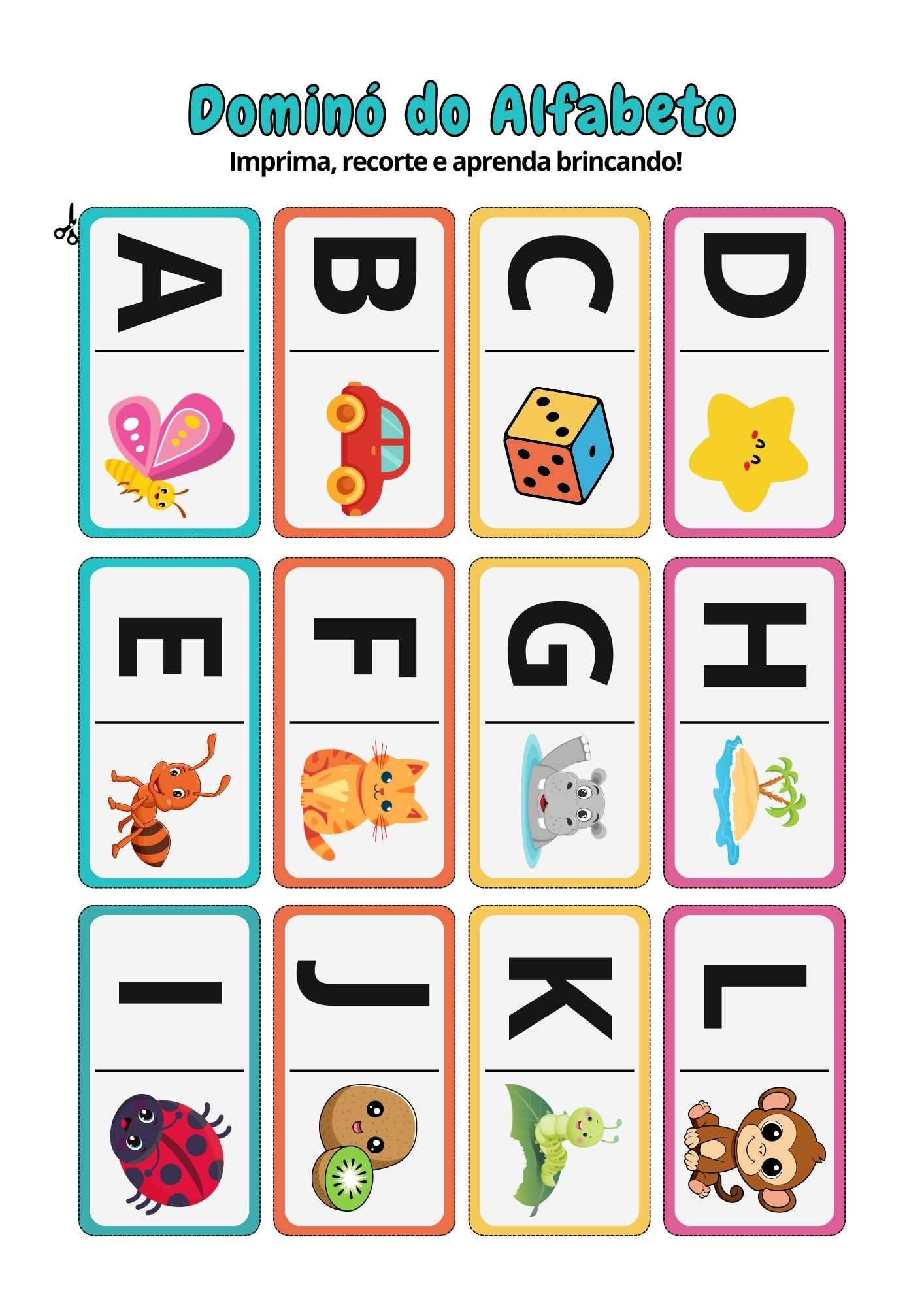 20 Jogos Lúdicos para Alfabetização em PDF para Imprimir (AEE)