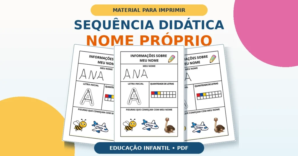 Sequência Didática Nome Próprio Educação Infantil em PDF